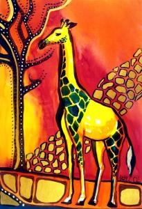 Karavella Atelier Blog featuring Giraffe with Fire