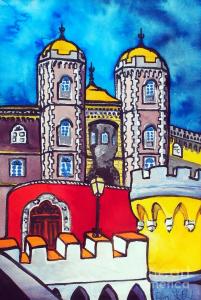 Featured 2 times - Pena Palace in Sintra Portugal by Dora Hathazi Mendes