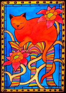 Featured 2times Sleeping Beauty - Cat Art by Dora Hathazi Mendes