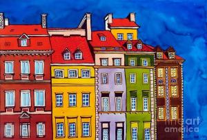 Featured 2times - Houses in the Old Town of Warsaw by Dora Hathazi Mendes